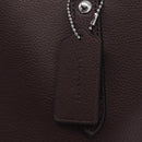 Coach Tote Bag Leather Bordeaux Silver Auth 206555A-16