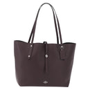 Coach Tote Bag Leather Bordeaux Silver Auth 206555A-2