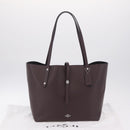 Coach Tote Bag Leather Bordeaux Silver Auth 206555A-25