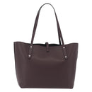Coach Tote Bag Leather Bordeaux Silver Auth 206555A-3