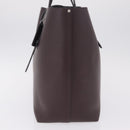 Coach Tote Bag Leather Bordeaux Silver Auth 206555A-4
