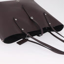 Coach Tote Bag Leather Bordeaux Silver Auth 206555A-6