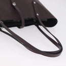Coach Tote Bag Leather Bordeaux Silver Auth 206555A-7