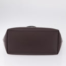 Coach Tote Bag Leather Bordeaux Silver Auth 206555A-9