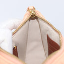Coach Chain Shoulder Bag Leather Beige Gold Auth 206557A-19
