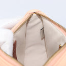Coach Chain Shoulder Bag Leather Beige Gold Auth 206557A-20