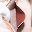Coach Chain Shoulder Bag Leather Beige Gold Auth 206557A-21