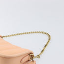 Coach Chain Shoulder Bag Leather Beige Gold Auth 206557A-8