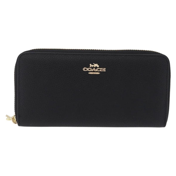 Coach Long Wallet Leather Auth 206558A