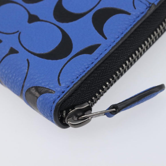 Coach Signature Long Wallet Leather Auth 206559A