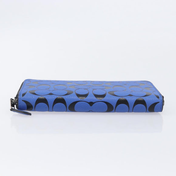 Coach Signature Long Wallet Leather Auth 206559A