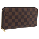 LOUIS VUITTON Damier Ebene Zippy Wallet Long Wallet N41661 LV Auth 206561-1