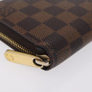 LOUIS VUITTON Damier Ebene Zippy Wallet Long Wallet N41661 LV Auth 206561-10