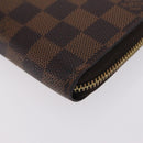 LOUIS VUITTON Damier Ebene Zippy Wallet Long Wallet N41661 LV Auth 206561-11