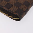 LOUIS VUITTON Damier Ebene Zippy Wallet Long Wallet N41661 LV Auth 206561-12