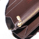 LOUIS VUITTON Damier Ebene Zippy Wallet Long Wallet N41661 LV Auth 206561-22