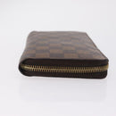 LOUIS VUITTON Damier Ebene Zippy Wallet Long Wallet N41661 LV Auth 206561-6