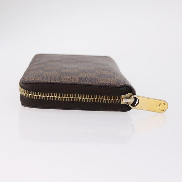 LOUIS VUITTON Damier Ebene Zippy Wallet Long Wallet N41661 LV Auth 206561