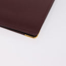 Cartier Billfold Leather Bordeaux Gold Auth 206564A-15