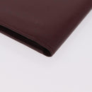 Cartier Billfold Leather Bordeaux Gold Auth 206564A-16