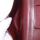 Cartier Billfold Leather Bordeaux Gold Auth 206564A-16