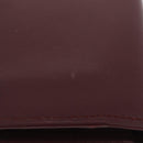 Cartier Billfold Leather Bordeaux Gold Auth 206564A-3