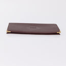 Cartier Billfold Leather Bordeaux Gold Auth 206564A-5
