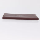 Cartier Billfold Leather Bordeaux Gold Auth 206564A-6