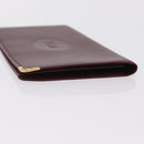 Cartier Billfold Leather Bordeaux Gold Auth 206564A-7