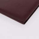 Cartier Billfold Leather Bordeaux Gold Auth 206564A-9