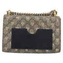 GUCCI GG Supreme Padlock Chain Shoulder Bag PVC Beige Gold 409487 Auth 206567-3
