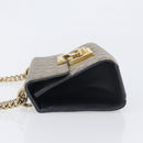 GUCCI GG Supreme Padlock Chain Shoulder Bag PVC Beige Gold 409487 Auth 206567-5