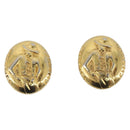 CHANEL Earring Metal Gold CC Auth 206568M-2