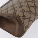GUCCI GG Supreme Web Sherry Line Clutch Bag PVC Beige Gold 89 01 033 Auth 206572-10