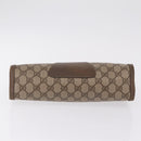 GUCCI GG Supreme Web Sherry Line Clutch Bag PVC Beige Gold 89 01 033 Auth 206572-7