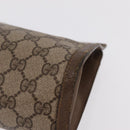 GUCCI GG Supreme Web Sherry Line Clutch Bag PVC Beige Gold 89 01 033 Auth 206572-9