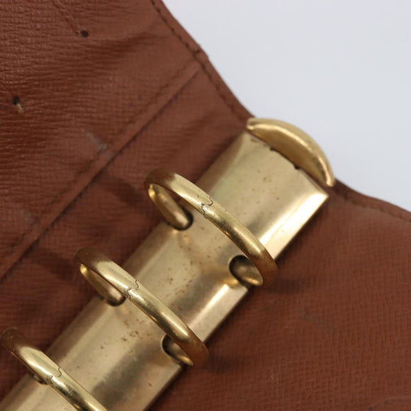LOUIS VUITTON Monogram Agenda MM Day Planner Cover R20105 LV Auth 206573