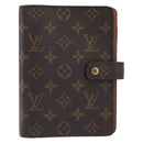 LOUIS VUITTON Monogram Agenda MM Day Planner Cover R20105 LV Auth 206573-2