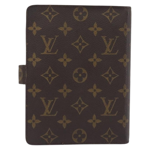 LOUIS VUITTON Monogram Agenda MM Day Planner Cover R20105 LV Auth 206573