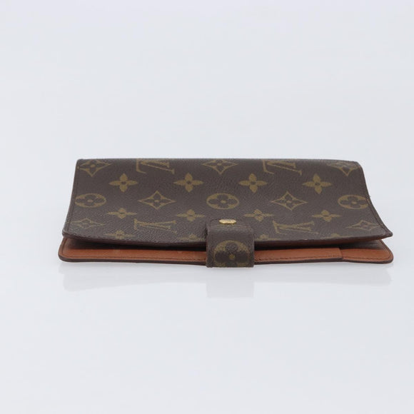 LOUIS VUITTON Monogram Agenda MM Day Planner Cover R20105 LV Auth 206573