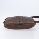 PRADA Shoulder Bag Leather Brown Gold Auth 206575-9