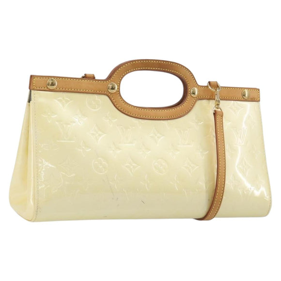 LOUIS VUITTON Monogram Vernis Roxbury Drive Hand Bag Perle M91374 LV Auth 206602