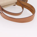HERMES Kabak Elan PM Hand Bag Canvas Beige Silver Auth 206603V-9