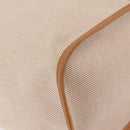 HERMES Kabak Elan PM Hand Bag Canvas Beige Silver Auth 206603V-19