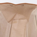 HERMES Kabak Elan PM Hand Bag Canvas Beige Silver Auth 206603V-26