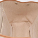 HERMES Kabak Elan PM Hand Bag Canvas Beige Silver Auth 206603V-27