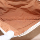 HERMES Kabak Elan PM Hand Bag Canvas Beige Silver Auth 206603V-29