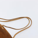Christian Dior Canage Backpack Suede Brown Gold Tone Auth 206604-11