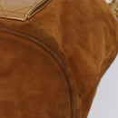 Christian Dior Canage Backpack Suede Brown Gold Tone Auth 206604-14