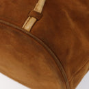 Christian Dior Canage Backpack Suede Brown Gold Tone Auth 206604-16